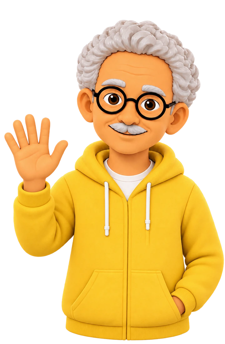 Prof. Feny waving
